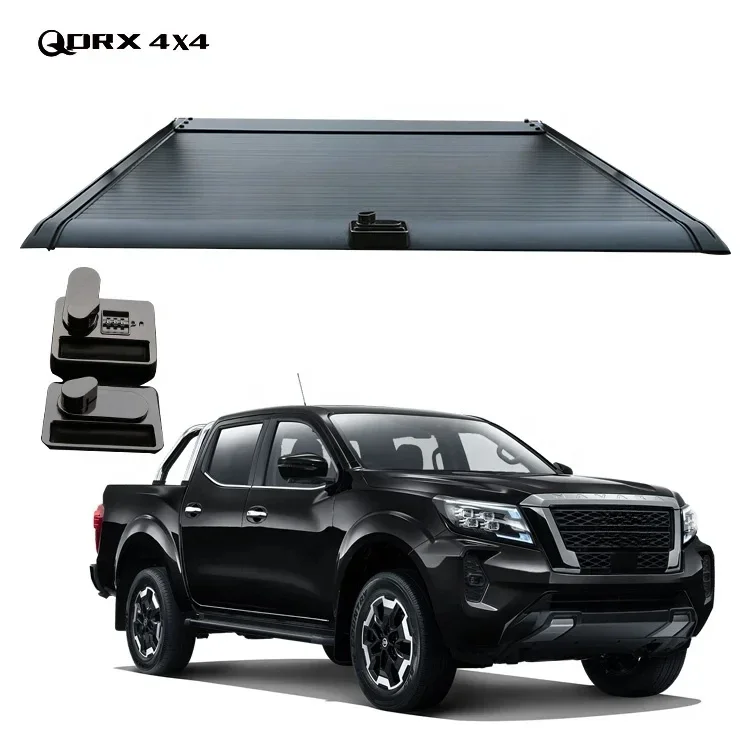 High quality hard retractable tonneau cover aluminium roller lid shutter pickup truck bed cover for Navara D40 2015-2022