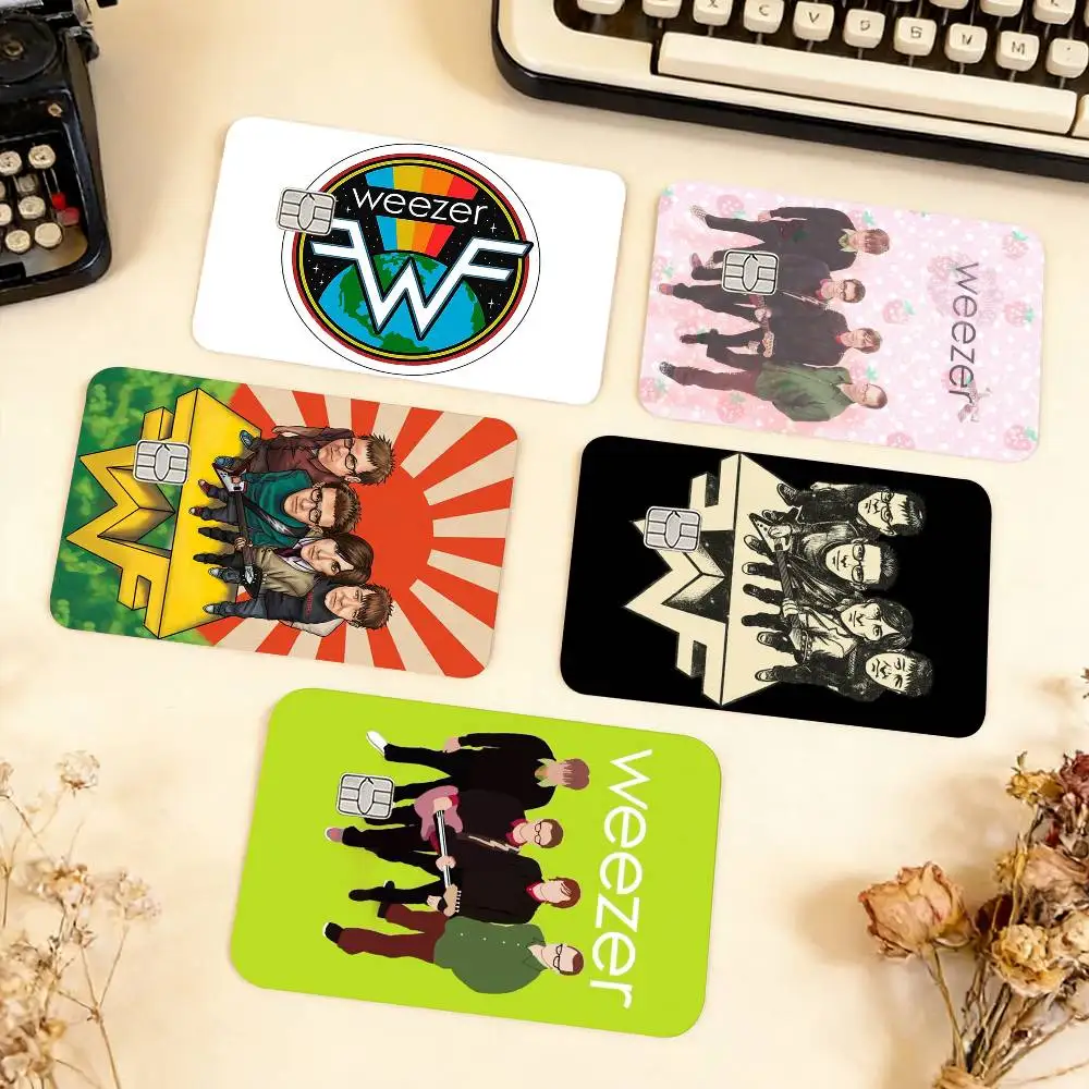 

Band W-Weezer Waterproof Film Skin Cover Credit Card Stickers Debit Front Bank Bus Pass