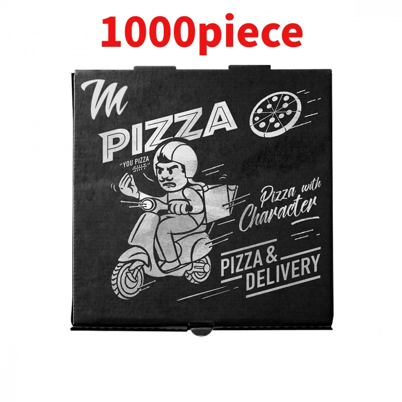 

10 00piece.Custom.Eco Friendly White Kraft Paper Pizza Box Custom Your Logo Printed Box Pizza Carton Packaging Low Moq