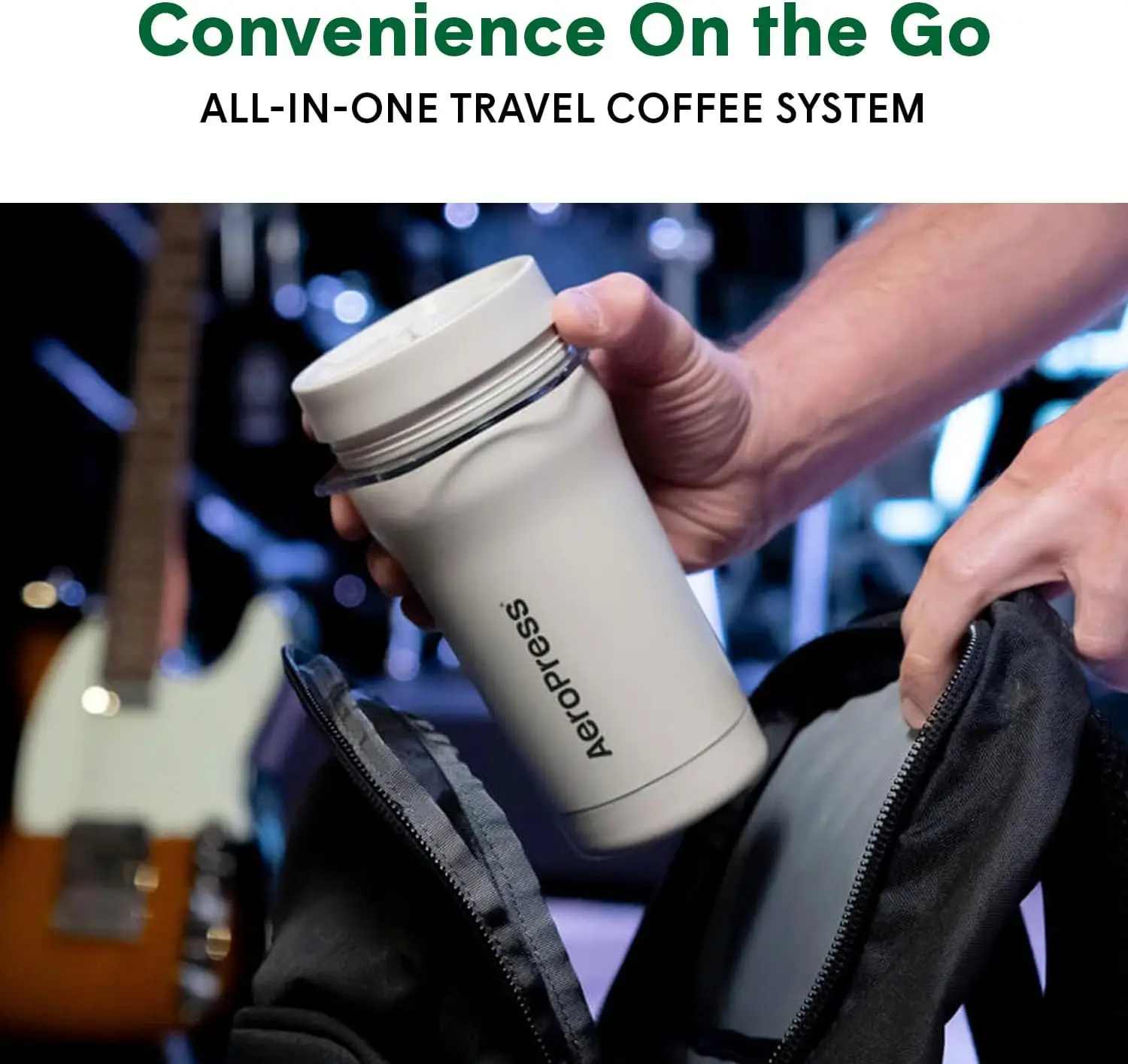 Go Plus، ماكينة صنع القهوة الصغيرة المحمولة للسفر والتخييم - طريقة المشروب 3 في 1 يجمع بين الضغط الفرنسي، الصب، الإسبريسو، كامل B