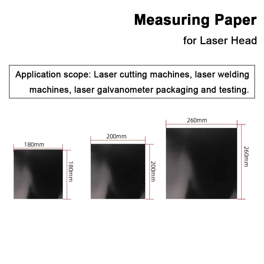 Laser Light Point Measuring Paper Laser Film Test Cleanliness Protective Windows Focus Collimator Lens for Laser Cutting Welding
