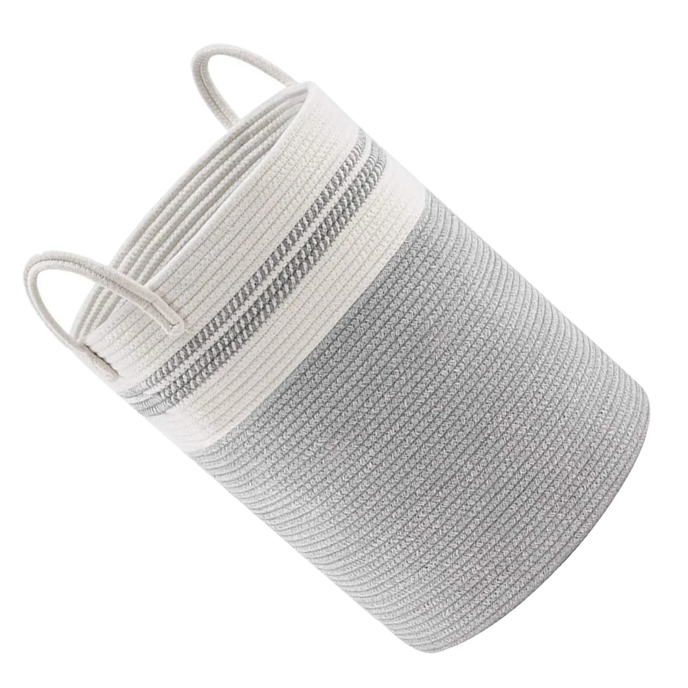 

Collapsible Storage Basket Cotton Rope Multipurpose Basket Home Decor Sundries Container Office Storage