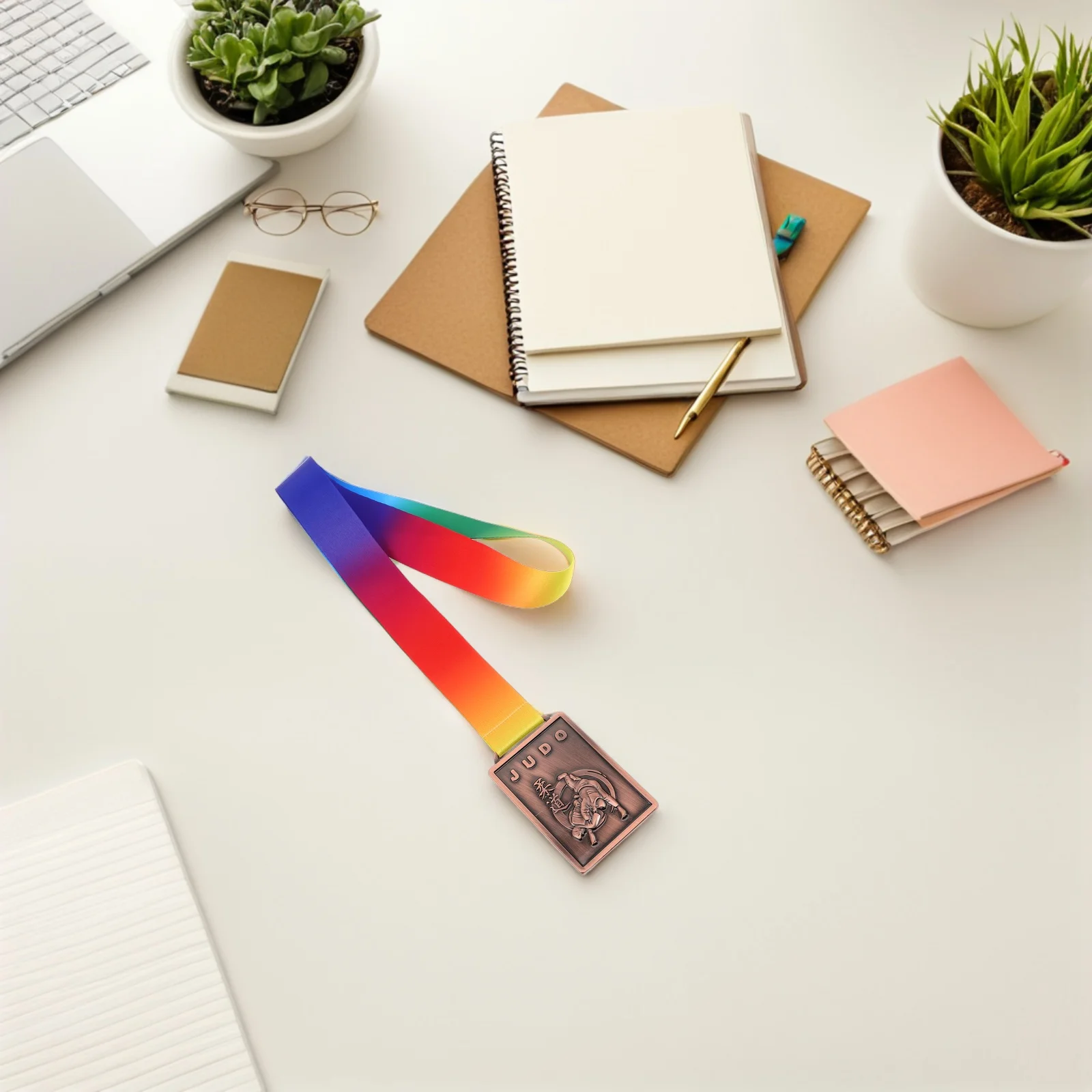 Médailles de Judo en métal argenté, récompenses sportives pour compétition d'arts martiaux, prix de Champion pour enfants étudiants, trophée en alliage de Zinc