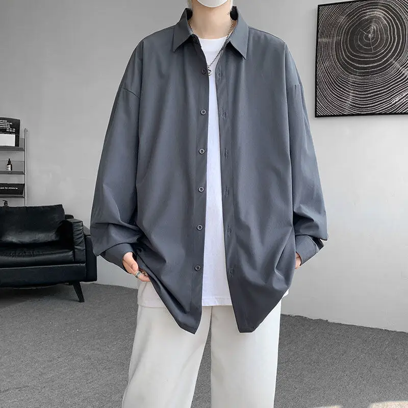 

New Men's Casual Shirt Male Overshirt 2025 Long Sleeve Shirts Classic Basic Casual Slim Breathable Business Comfort Blouse