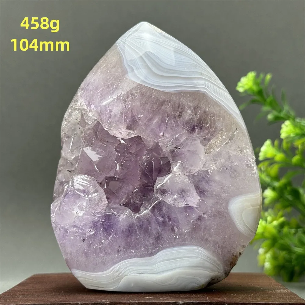 Imagem -04 - Ágata Natural Geode Crystal Cluster Reiki Energia Meditação Gem Riqueza Adivinhação Tratamento Decoração Home Presente