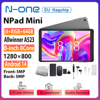 N-one 8 Inch 12GB RAM Android 14 Tablet Computer with Octa-core, Newest Tablet Support 5G WiFi