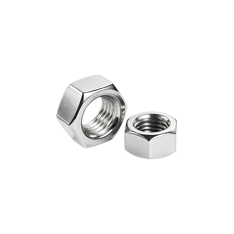 304 Stainless Steel Hex Nuts A2-70  Metric Thread Hexagon Nut Fastener M1.2-M33 M3 M4 M5 M6 M8 M10 M12 M16 M20