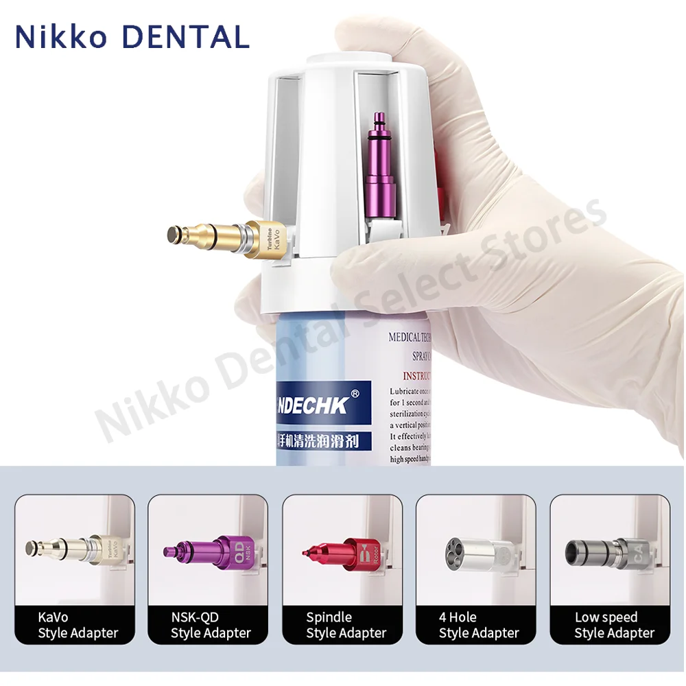 Dental Handpiece Cleaning Oil Lubricator Handpiece Lubrication System with 5 Style Connector For Low Speed High Speed Handpiece