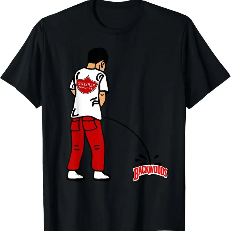 Camiseta divertida de Swisher Pissin en Backwoods