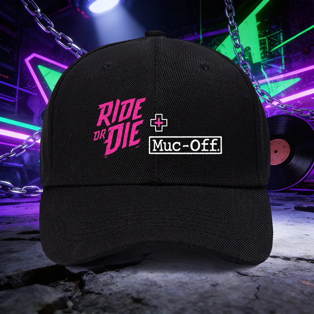 Gorra de béisbol con estampado RIDE OR DIE MUC-OFF Maoqing - Unisex, ligera, adecuada para parejas, deportes al aire libre y festivales de música, tren