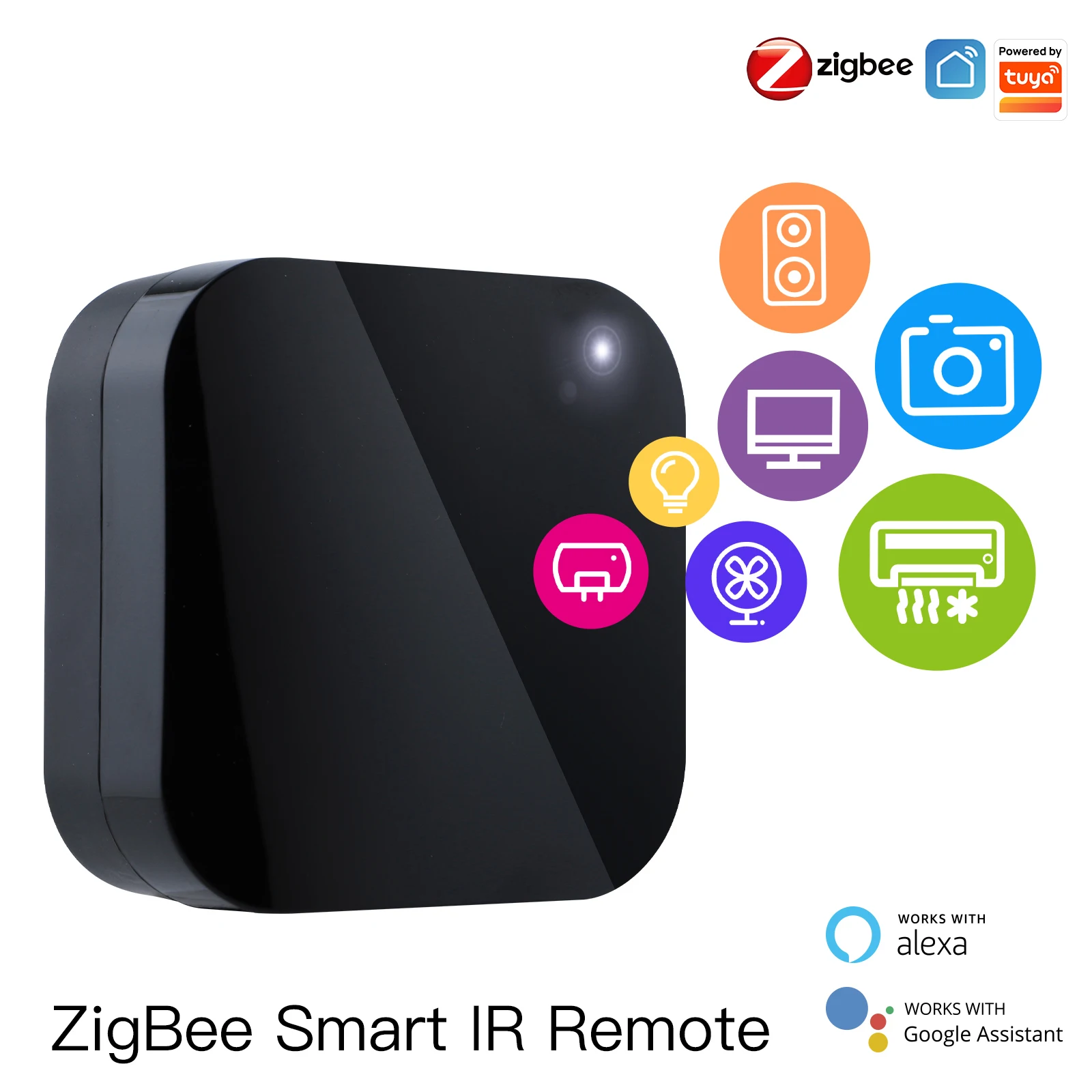 Zigbee-スマートIRリモコン,ユニバーサル赤外線コントローラー,Alexa, Google Home, Tuya,スマートホームで動作