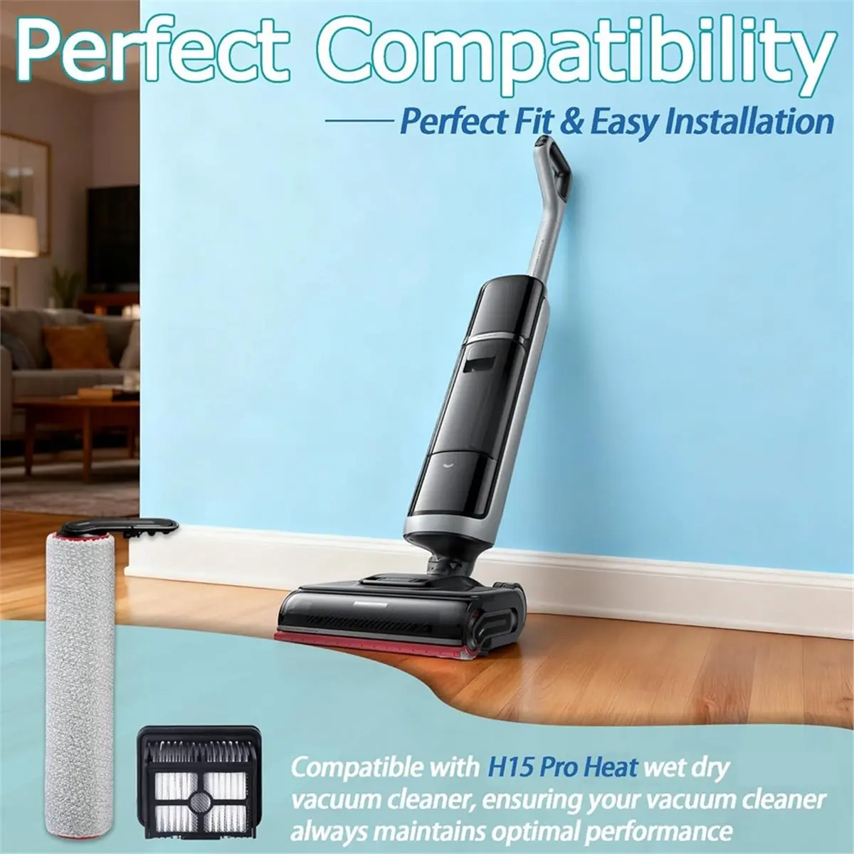 

Запасные части N18R для пылесоса H15 Pro Heat Wet Dry: роликовые щетки, HEPA-фильтры