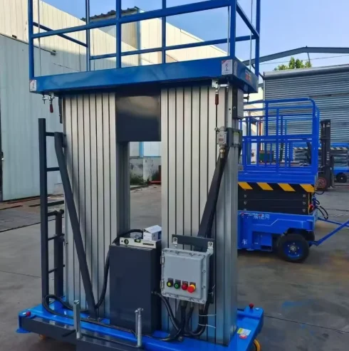 

Customized CE Certified Aluminum Alloy Single Mast Aerial Work Platform Electric Hydraulic Vertical Mast Lift