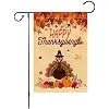 Fall Thanksgiving Small Garden Flag 12x18 Inch Vertical Double Sided For Outside Burlap Happy Thanksgiving Turkey House Yard jjp