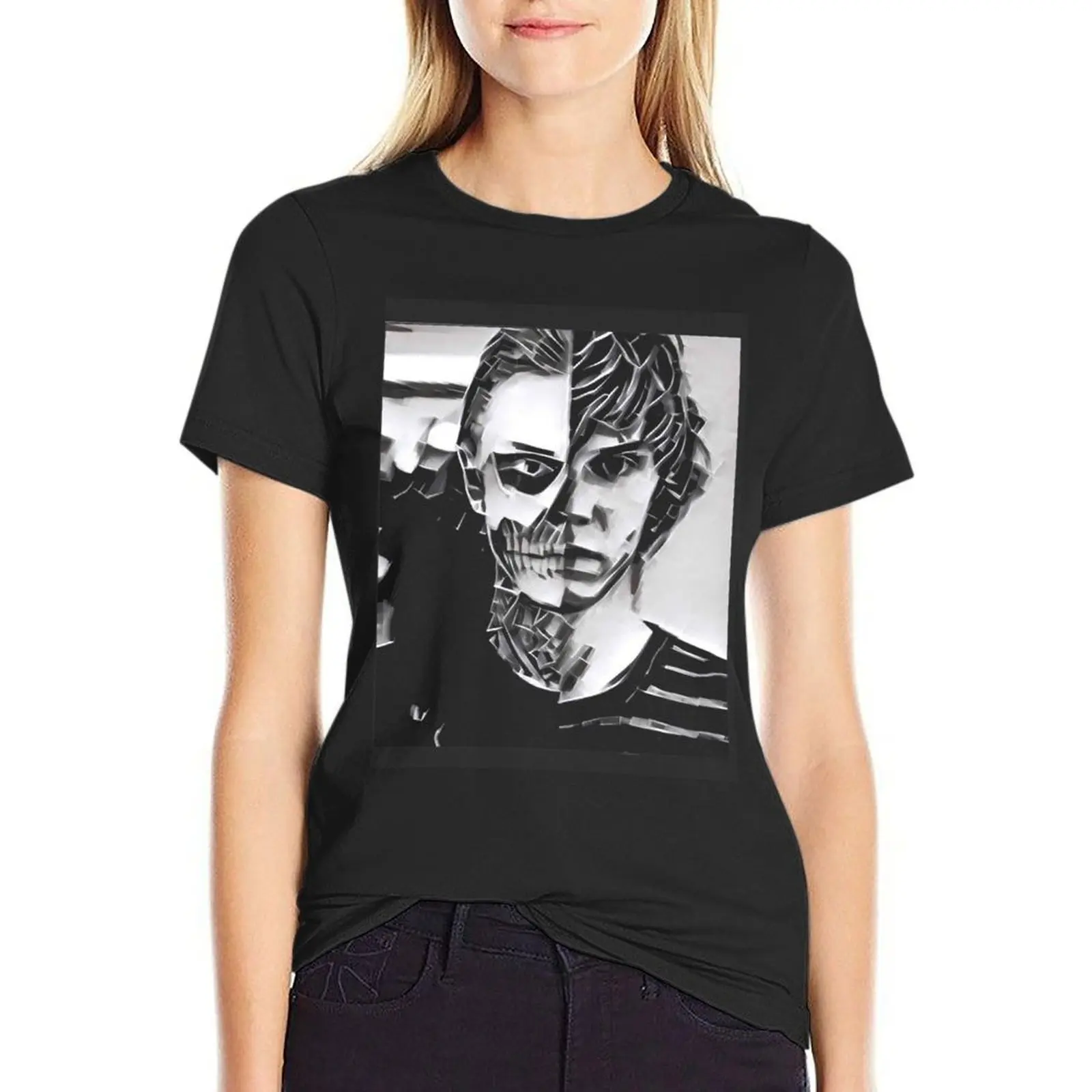 

Tate Langdon Skull Designer T-Shirt aesthetic clothes quick drying blanks t shirts for Women graphic