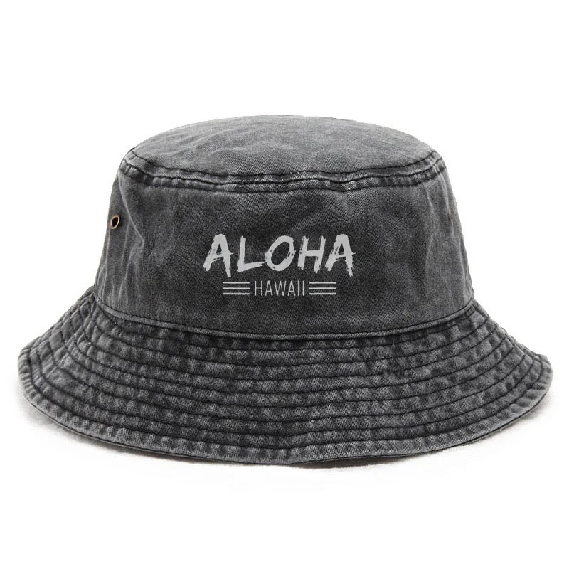 

Spirit Cotton Washed Bucket Hat Vintage Fishing Hat for Men Women Sun Protection Outdoor Hawaiian Style Beach Vacation Cap Hats