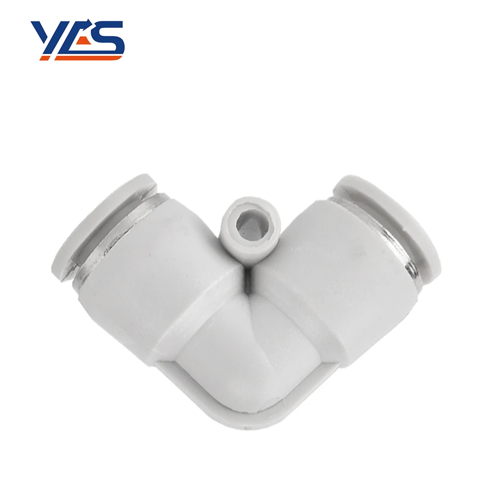 High Quality White PV Series 90 degree elbow hose connector Quick air fitting plastic hose fitting penumatic fitting