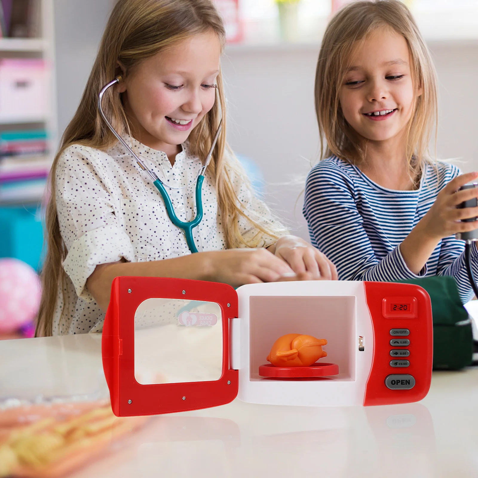 

1Pcs Creative Plastic Microwave Oven Simulation Educational Plaything for Kids Role Play Children Gift Microwave Oven Toy