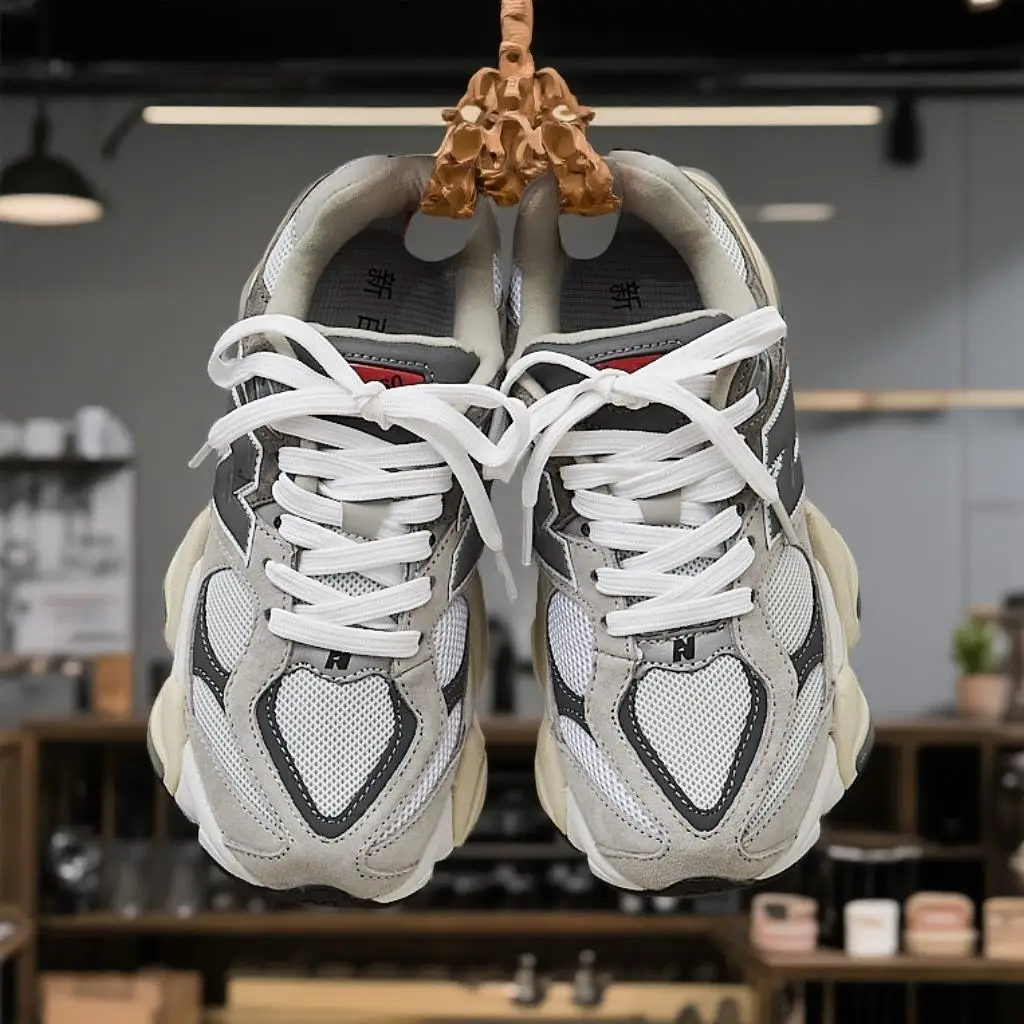 

Lined WarmRetro chunky sneakers, mesh patchwork, daily versatile