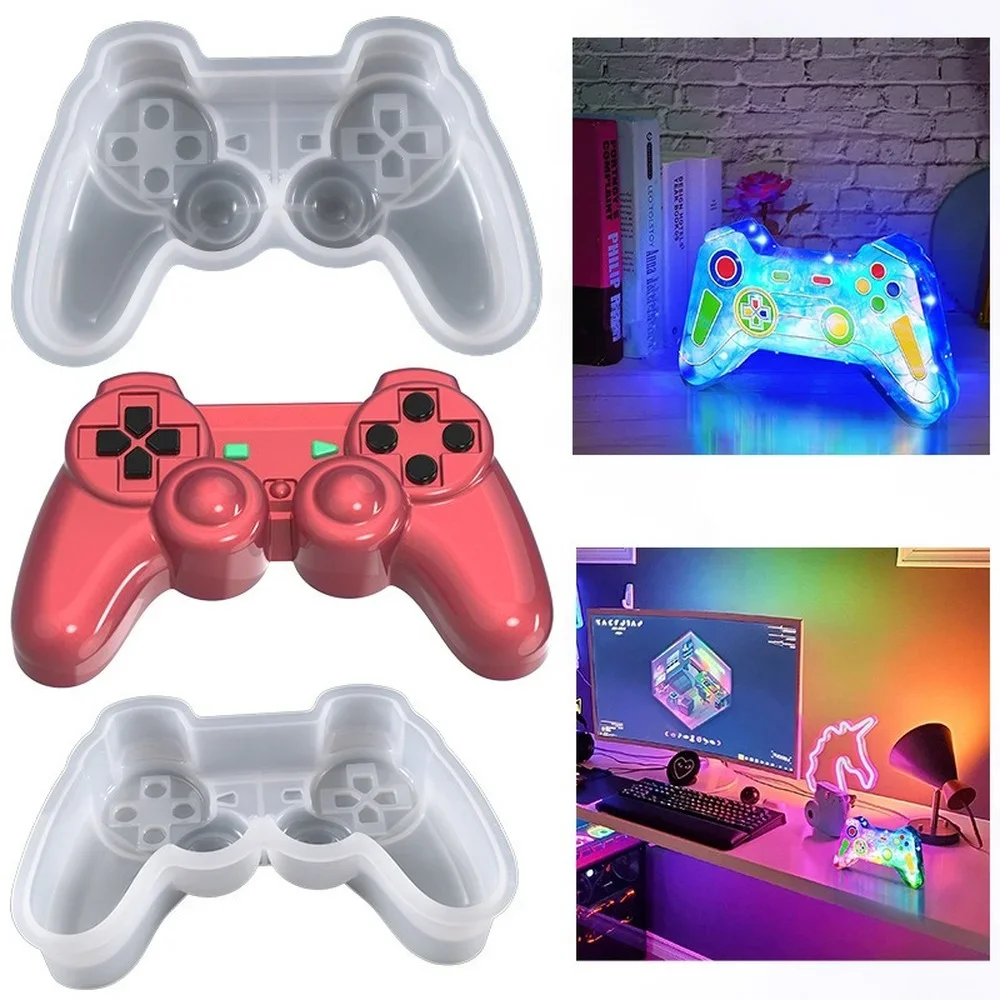 Game Controller Cake Fondant Mold Chocolate Candy Molds DIY Gamepad Cupcake Topper Decoration Silicone Resin Epoxy Clay Mould