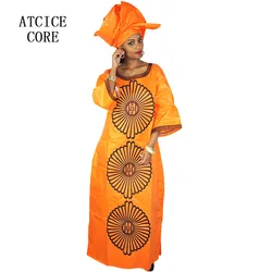 African Dresses For Woman Fashion Clothing Sets Bazin Riche Embroidery Design Long Dress