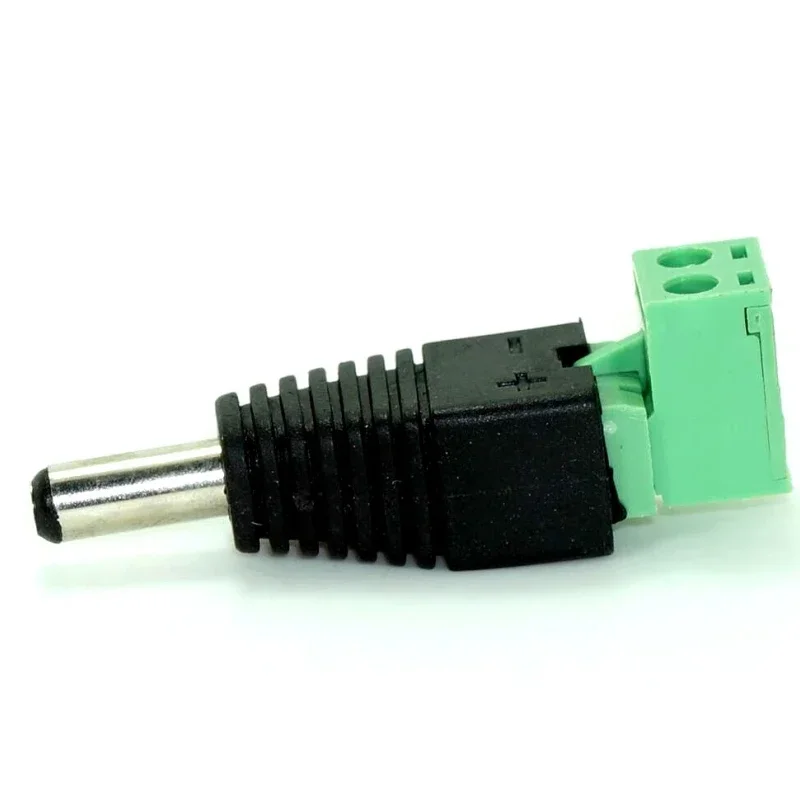 20pcs/lot CCTV Surveillance BNC Accessories DC Power Plug BNC Connector DC Male Elbow Adapter For CCTV IP Camera Power Supply