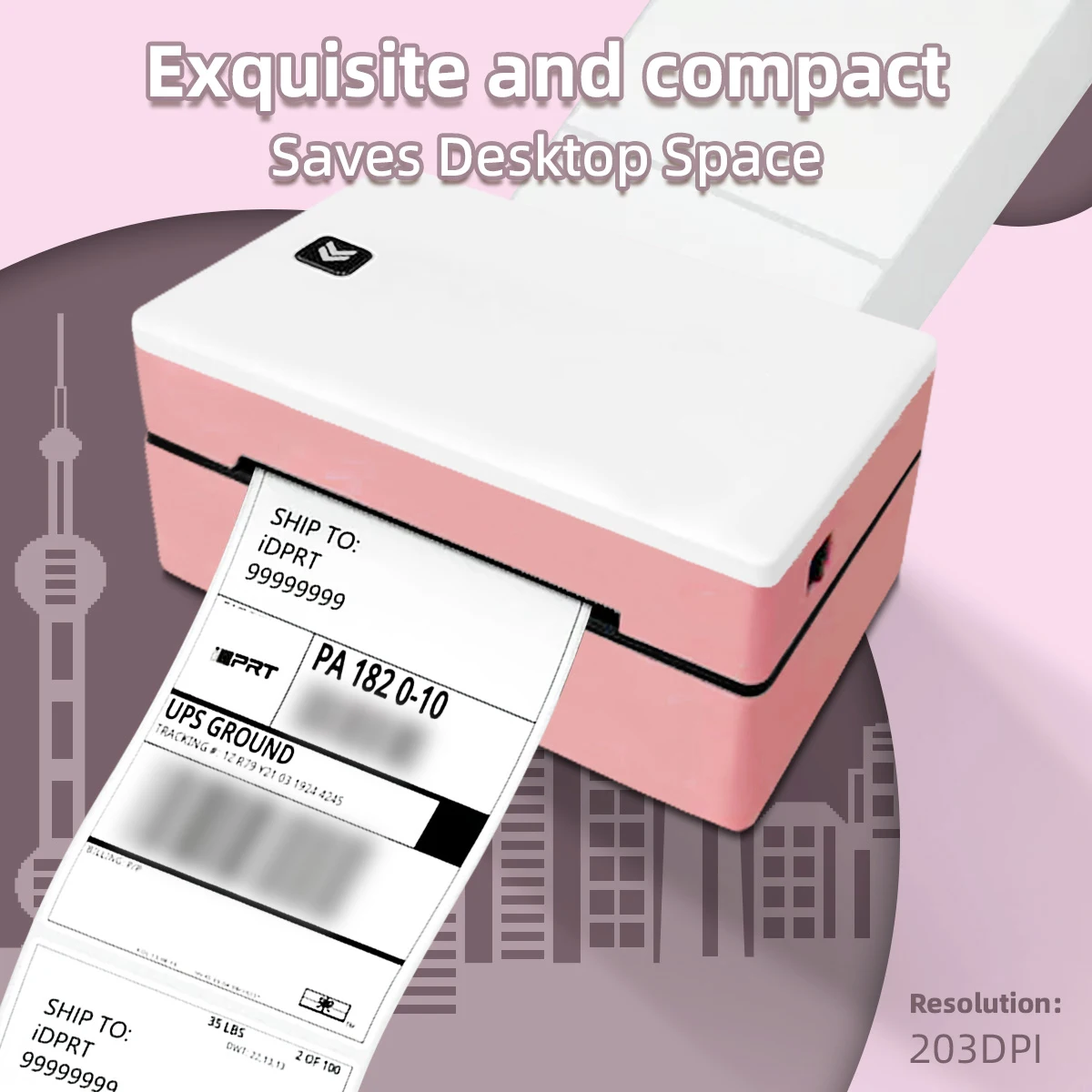 Marklife D100 thermal shipping label printer desktop label printer compatible with Smartphones and computers for Small Business