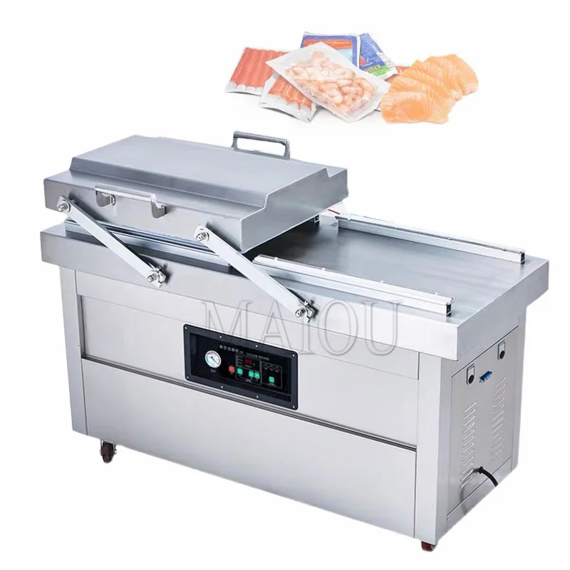 

DZ-500-2SA Двухкамерная вакуумная упаковочная машина Многофункциональный вакуумный упаковщик Commercail