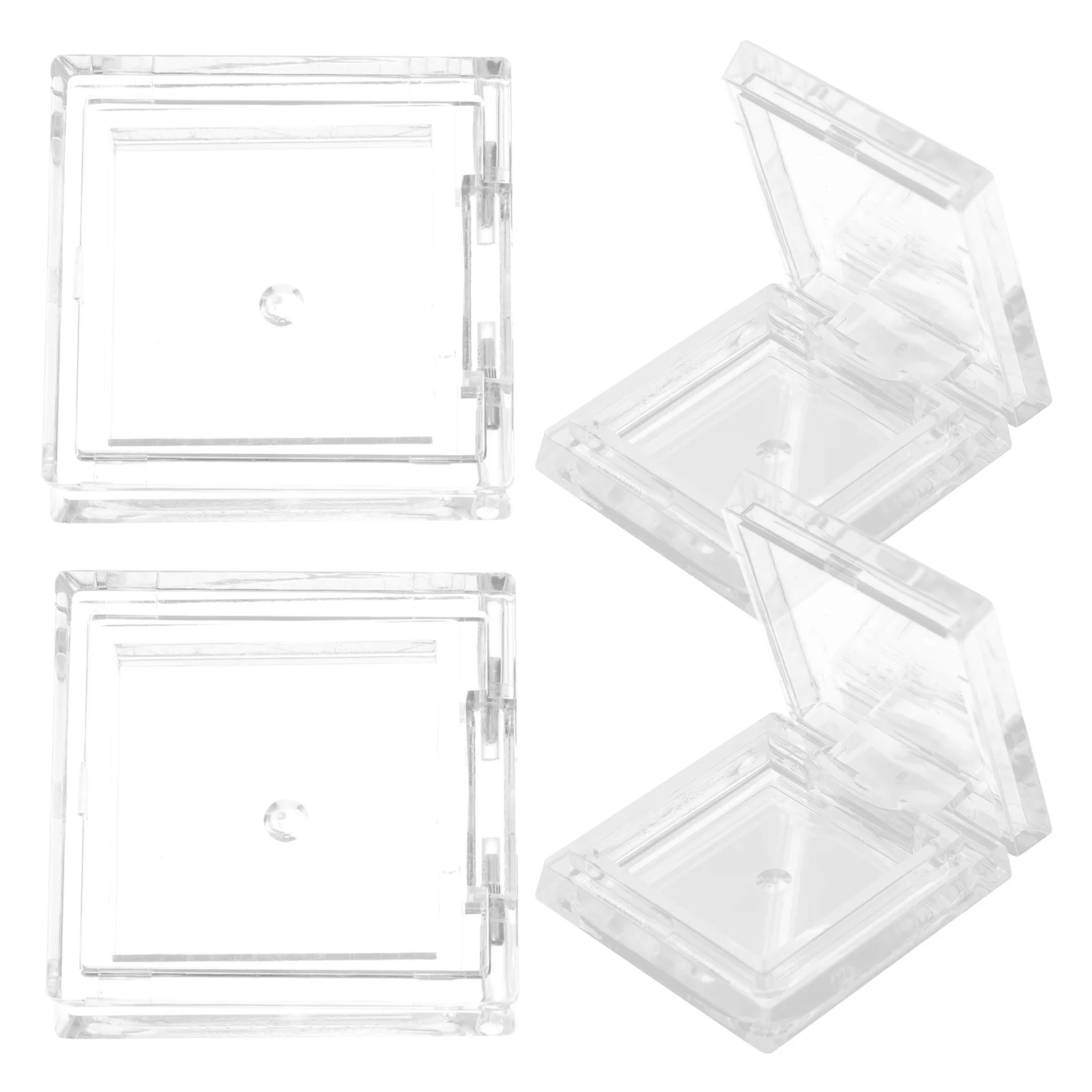 

4Pcs Eyeshadow Pan Empty Makeup Palettes Square Refillable Containers Travel Portable Small Eyeshadow Cases