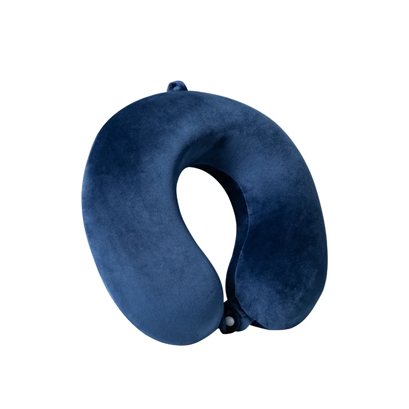 وسادة على شكل حرف U بلون سادة قابلة للإزالة والغسل للعمود الفقري العنقي رغوة الذاكرة على شكل حرف U وسادة للرقبة أثناء السفر #5