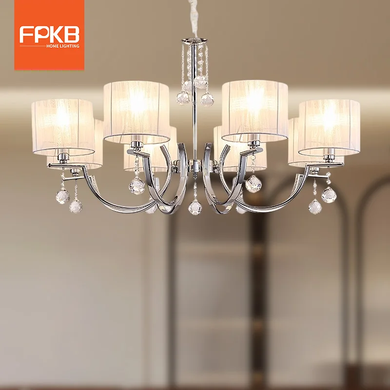 

Современные хромированные люстры для гостиной и спальни, светодиодные светильники, хрустальная лампа E14, светодиодное освещение