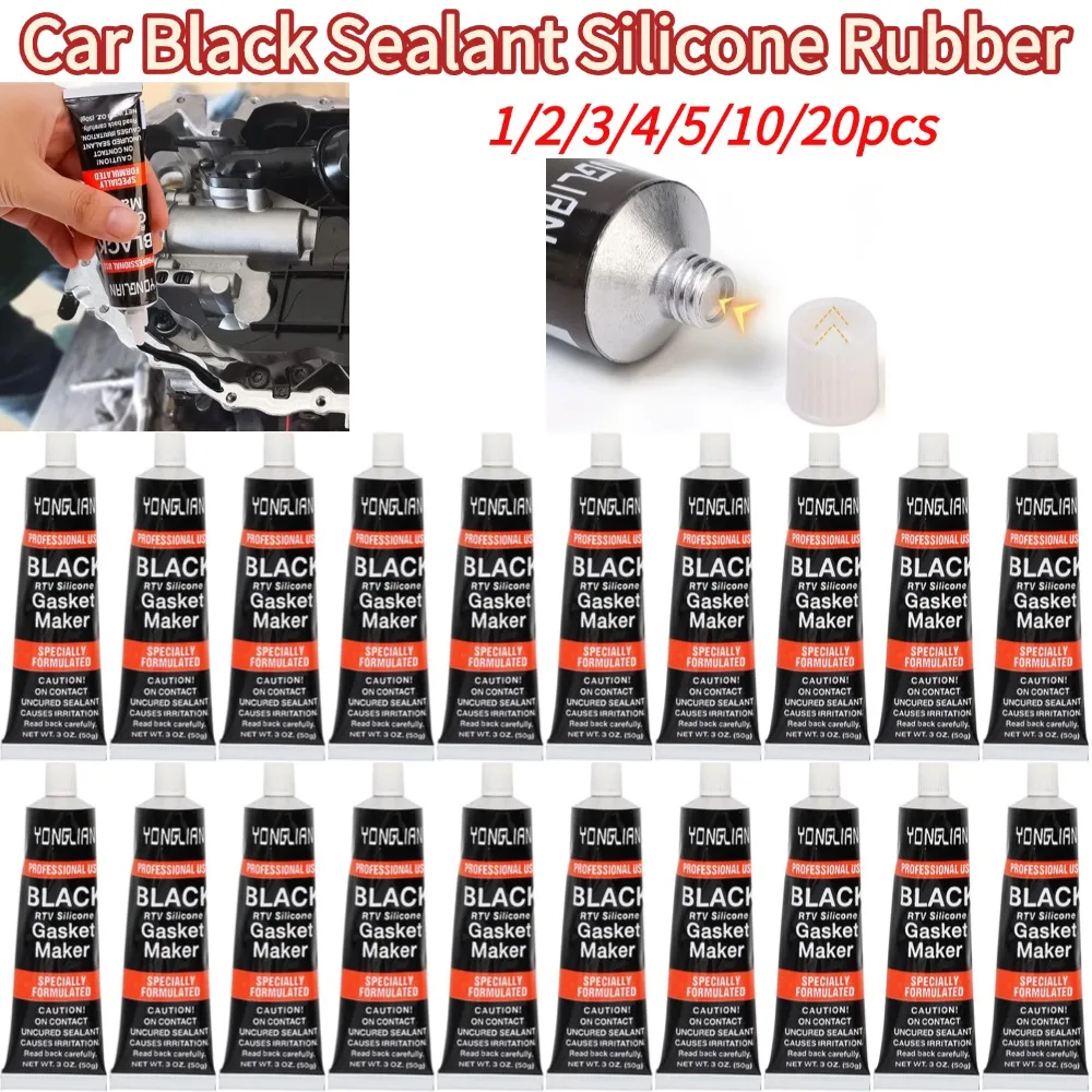 Car Black Sealant Silicone Rubber Waterproof High Temperature Resistant Automotive Gasket Sealant Silicone Gasket Maker Car Glue