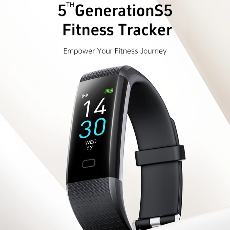 S5 Bracelet Measures Body Temperature, Blood Pressure, Fitness, Heart Rate and Steps, Smart Bracelet, Watch,Sports Bracelet Gift