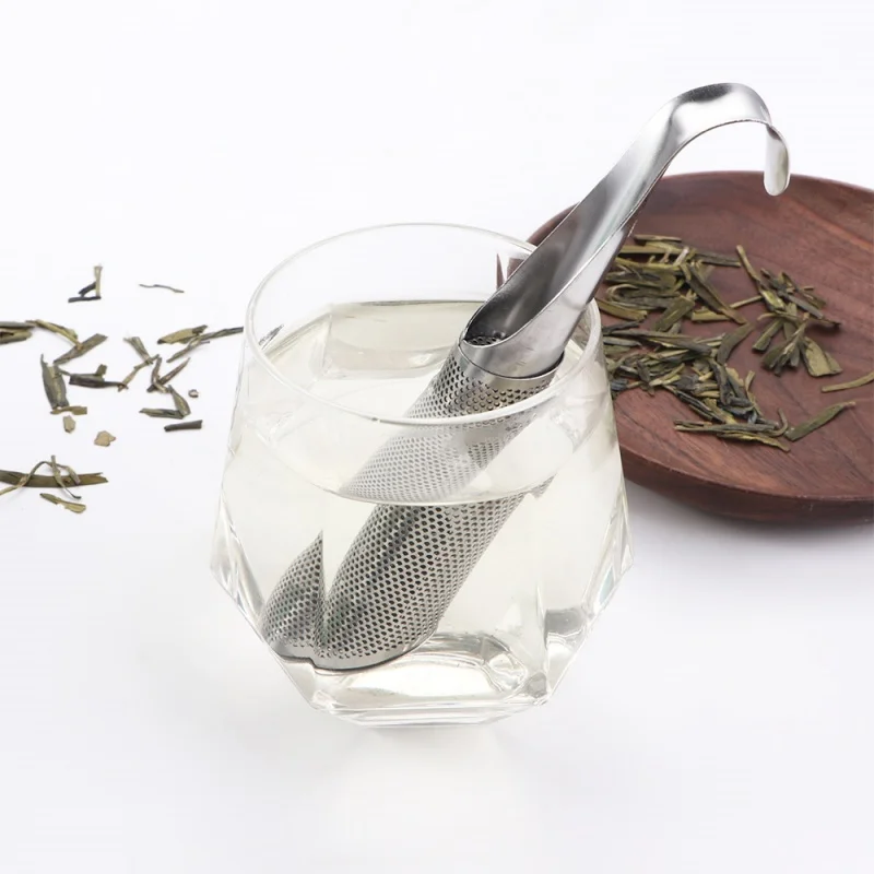 304 Stainless Steel Pipe Hanging Tea Infuser Home Tea Accessories Filter Portable Curved Handle Design Multi-Purpose Tea Tools