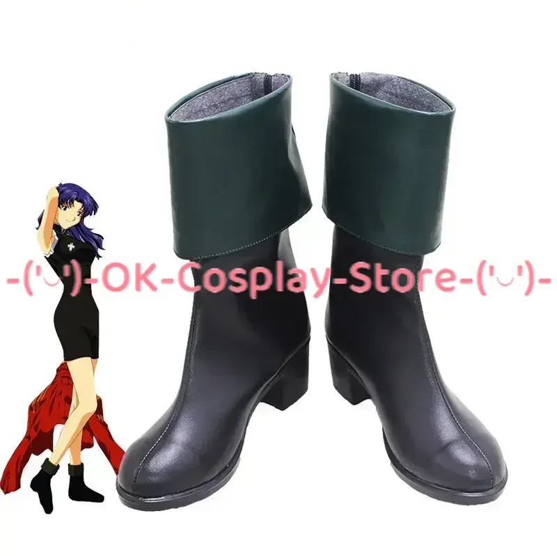 

Katsuragi Misato Cosplay Shoes EVA Cosplay Boots PU Leather Shoes Halloween Carnival Prop Custom Made