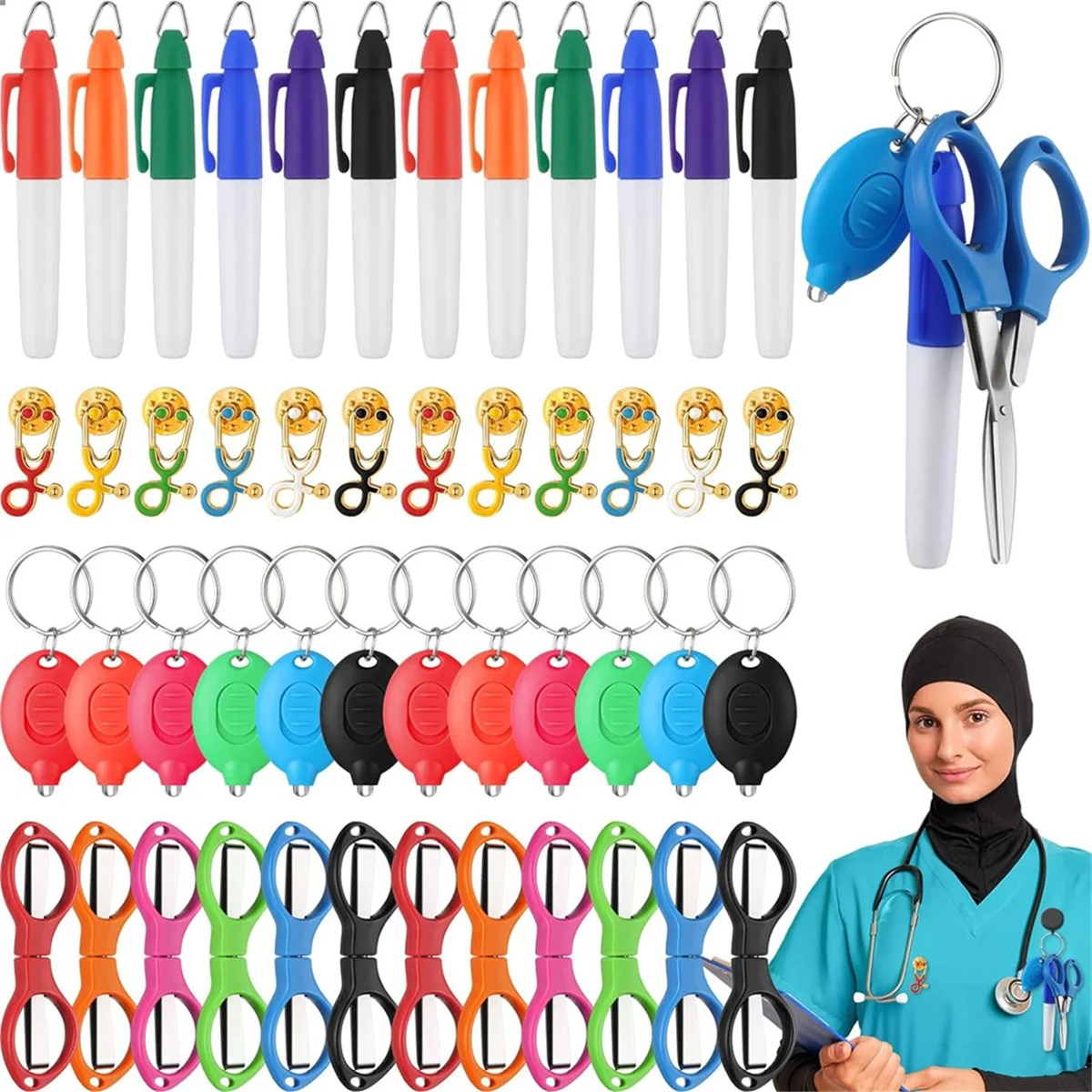 

48 Pcs Graduation Gifts for Nursing Students,Stethoscope Brooch Pins for -Students Presents Nurses Accessories