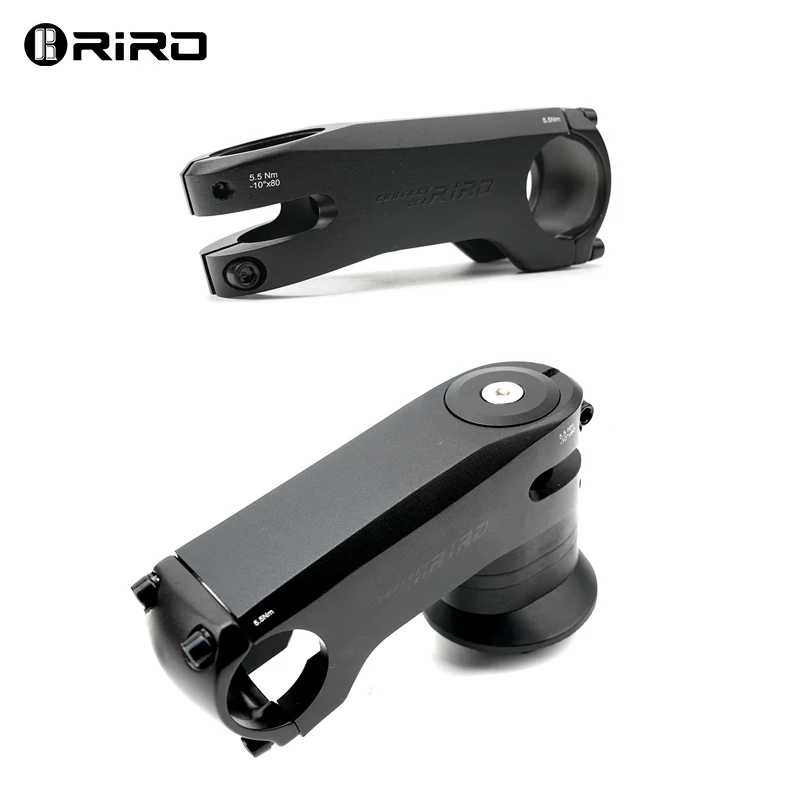 RIRO Aluminum Alloy Bicycle Stem 28.6-31.8mm Internal Cable Routing CNC Construction with Spacer Road/MTB Handlebar Stem - Image 2