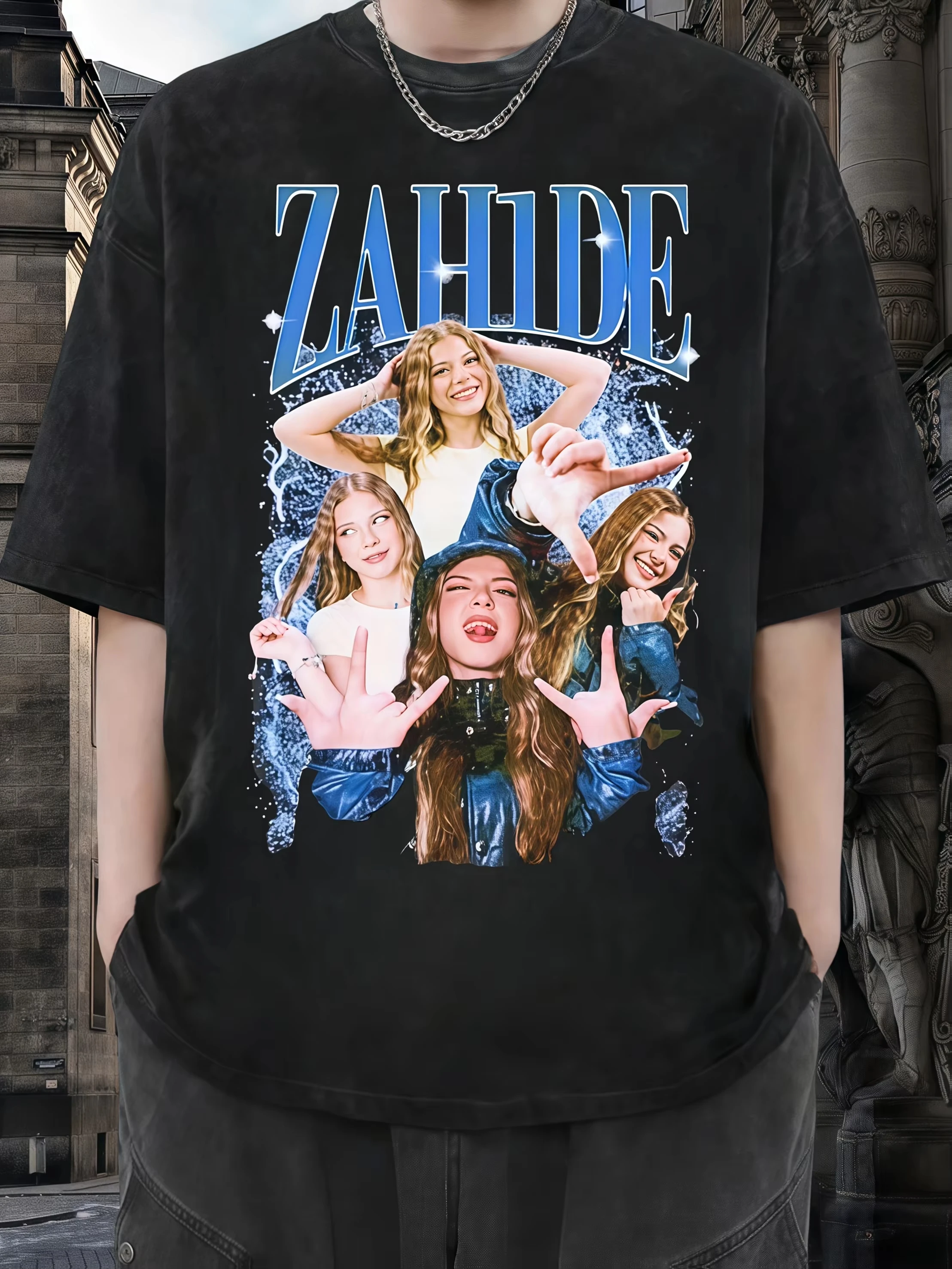 

Мужские и женские футболки Retro Zahid Pirated Peripheral, с короткими рукавами, круглым вырезом, уличный стиль, хлопковые футболки из