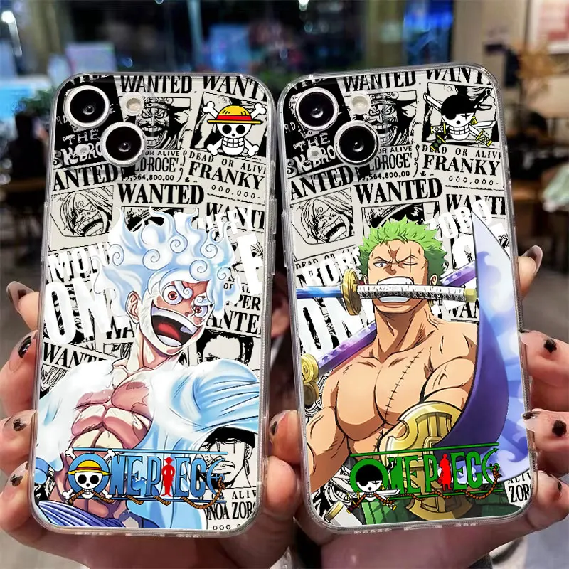 Anime O-One-Pieces Luffy Phone Case for Apple iPhone 15 16 Pro XS Max 13 14 Plus XR SE 7 8 12 11 Pro plus Matte