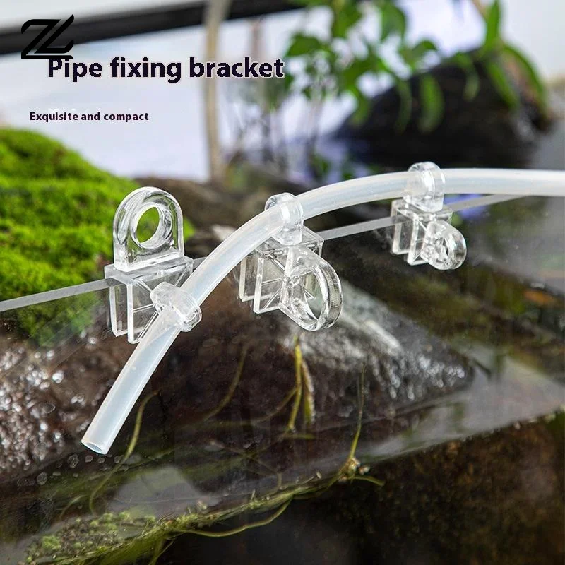 5Pcs Aquarium Fixing Clip Fish Tank Air Mini Water Pipe Clamp Holder Line Tube Oxygen Hose Pump Power Cord Finisher Buckle