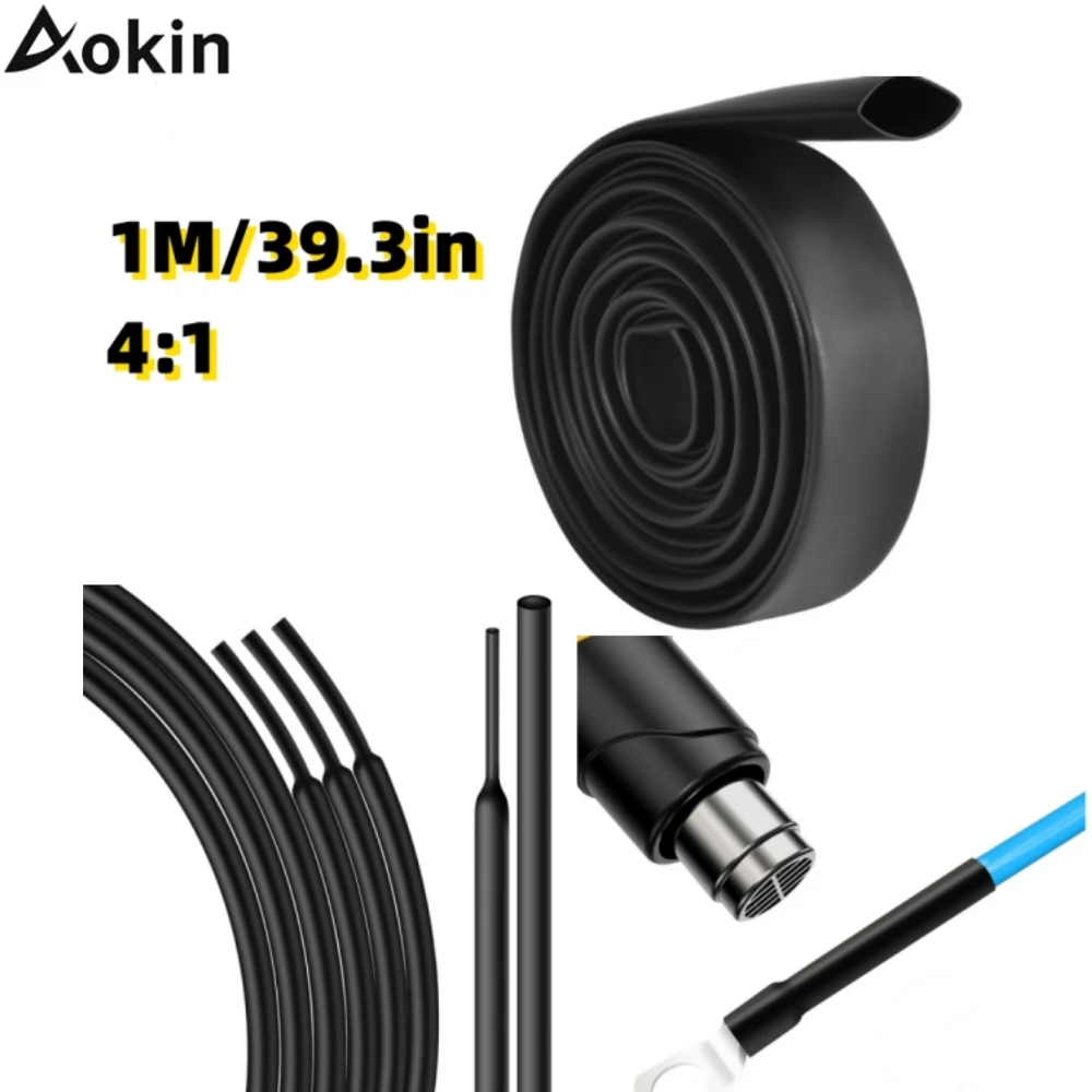 1m 4:1 Schrumpfschlauch Durchmesser 4mm 6mm 8mm Polyolefin Thermische Kabelummantelung Isolierte Industrielle Schrumpfschläuche für Marine