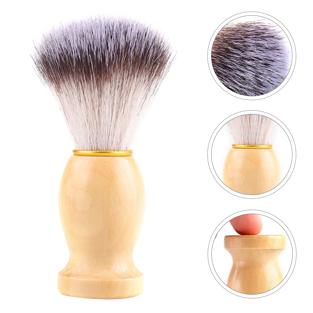 

Shave Soap for Men Wooden Handle Shaving Brush Personal Care Supplies Man Portable Beard