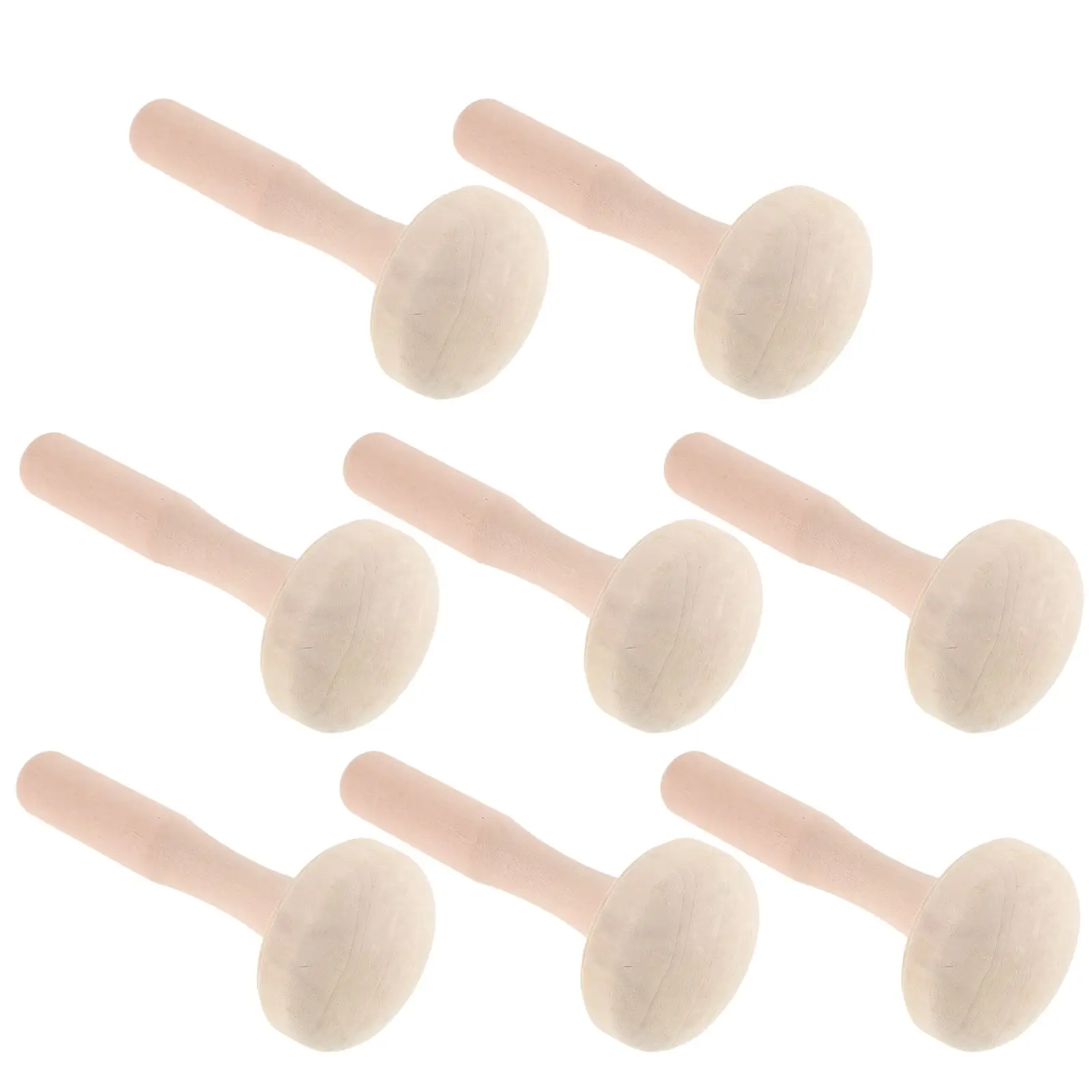 

8 Pcs Wood Carving Kit Mushroom Printmaking Tools Wooden naments Craft Projects Roller Home Decor Gifts