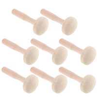 8 Pcs Wood Carving Set Mushroom Theme Printmaking Tools Wooden naments Beige Crafts Rubbing Roller Precision Family Gifts