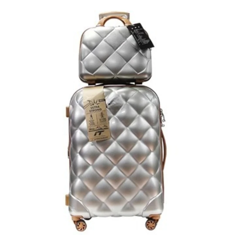 

trolley case for women's ultra-light scratch-proof tail goods for men's boarding case 20-inch extended checked suitcase