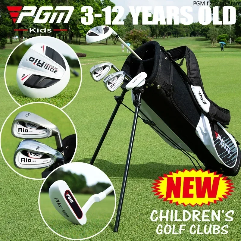 PGM Children's Golf Clubs, Complete Set of Golf Clubs, Beginner Practice Set for Boys and Girls JRTG004