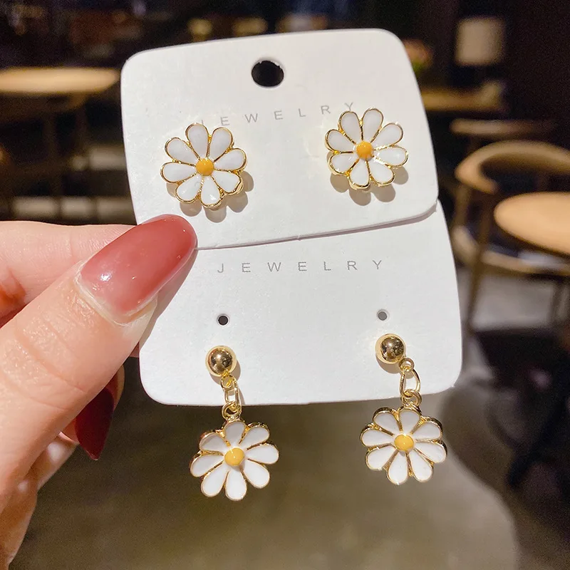 Jea. Angel Flower Earrings For Women Fashion Jewelry Silver Colour Earrings Delicacy Jewelry Gifts Girl Sweet Party Accessories