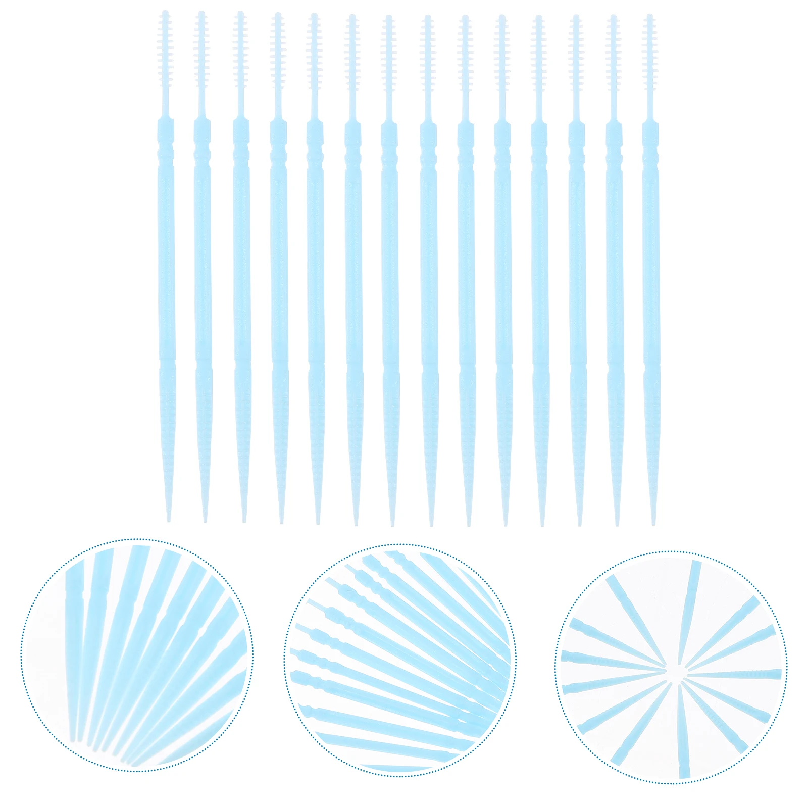 

1060 Pcs Disposable Toothpicks Plastic Interdental Cleaners Double Head Tooth Floss Picks Pink Removable Food Debris Oral