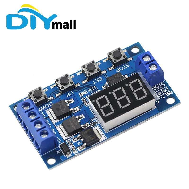HCW M135 Trigger Cycle Timer Dual MOS Transistor Switch Control Board Parts Set Compatible for 12V Relay Replacement