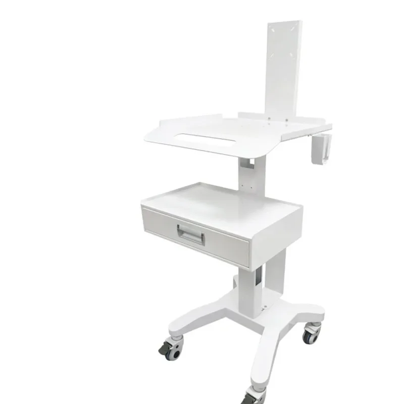 Scanner Cart Storage Auxiliary Cart with Wheels Portable MedicalCart Trolley Beauty Instrument Tool